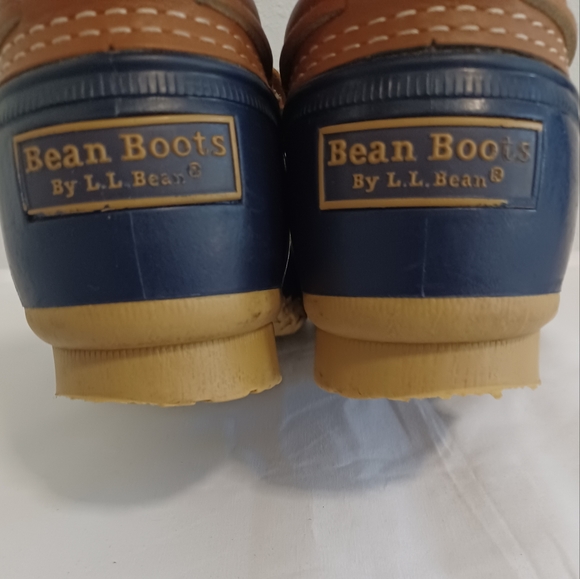 L.L Bean mens wateproof rubber leather bean boot usa size 10m blue - Picture 5 of 9